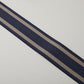23-015-1m-ウエストマーク織りゴム-平ゴム-ネイビー×キャメル（１mカット商品）