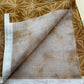 【99-113】100％ Cotton, Marble Processed, Geometric hemp-leaf pattern, Brown, 2m