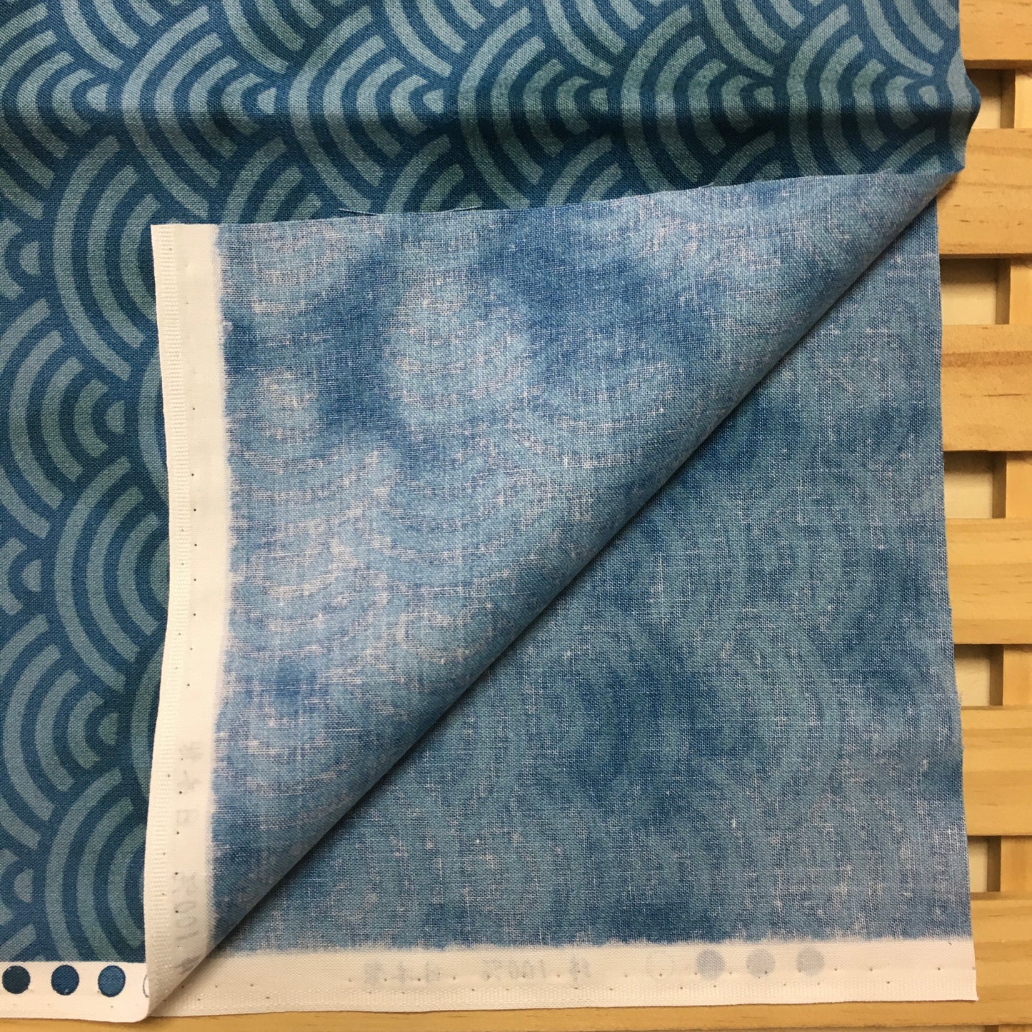 99-192 Qinghai wave pattern, Japanese pattern, 100% Cotton, Sheeting, Blue, 2m